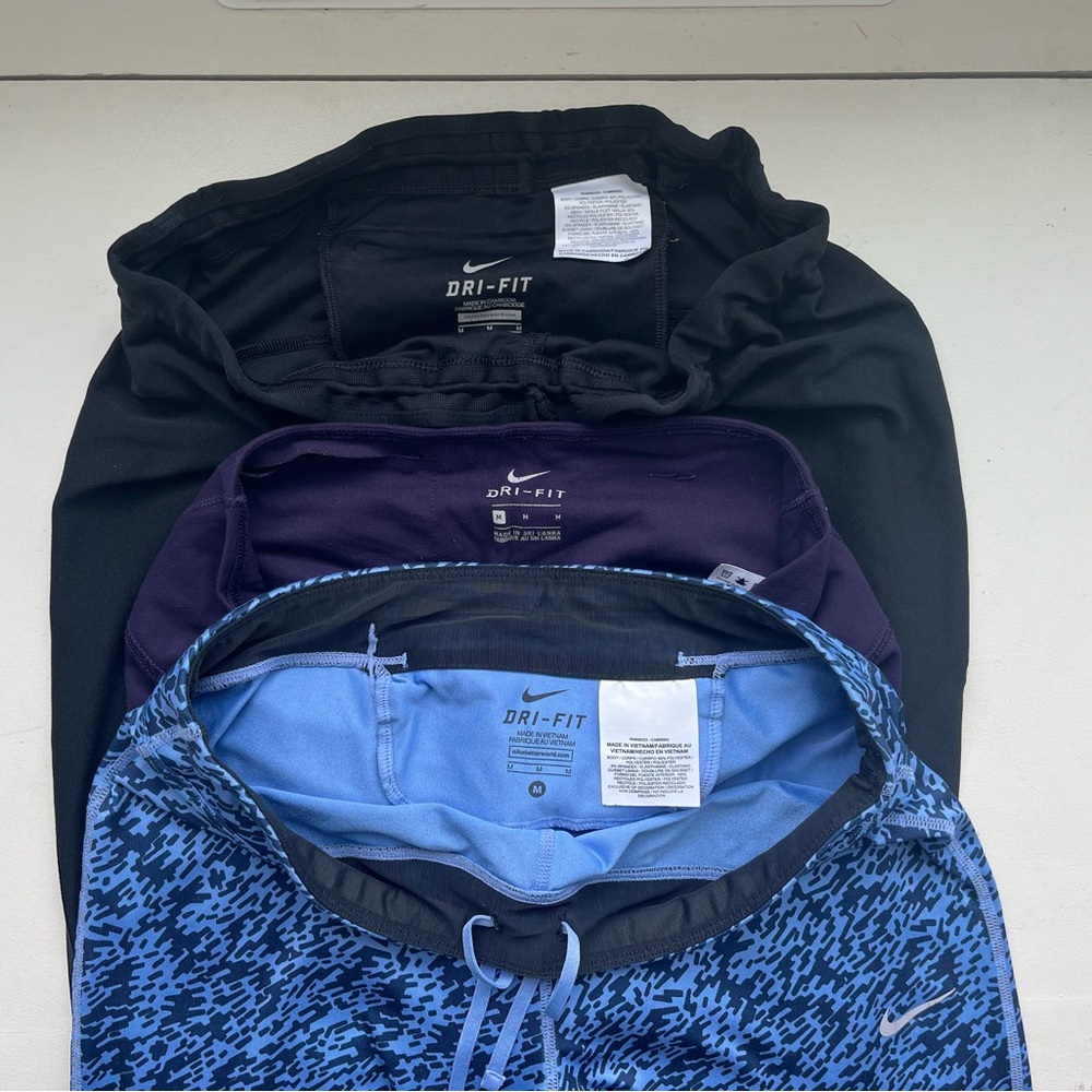 Nike leggings, set of 3, M
